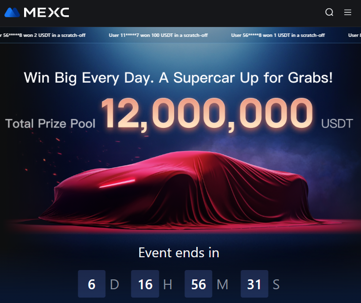 $12M USDT in MEXC's Biggest Giveaway Promo